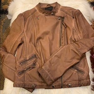 Blu Pepper Faux Leather Jacket
